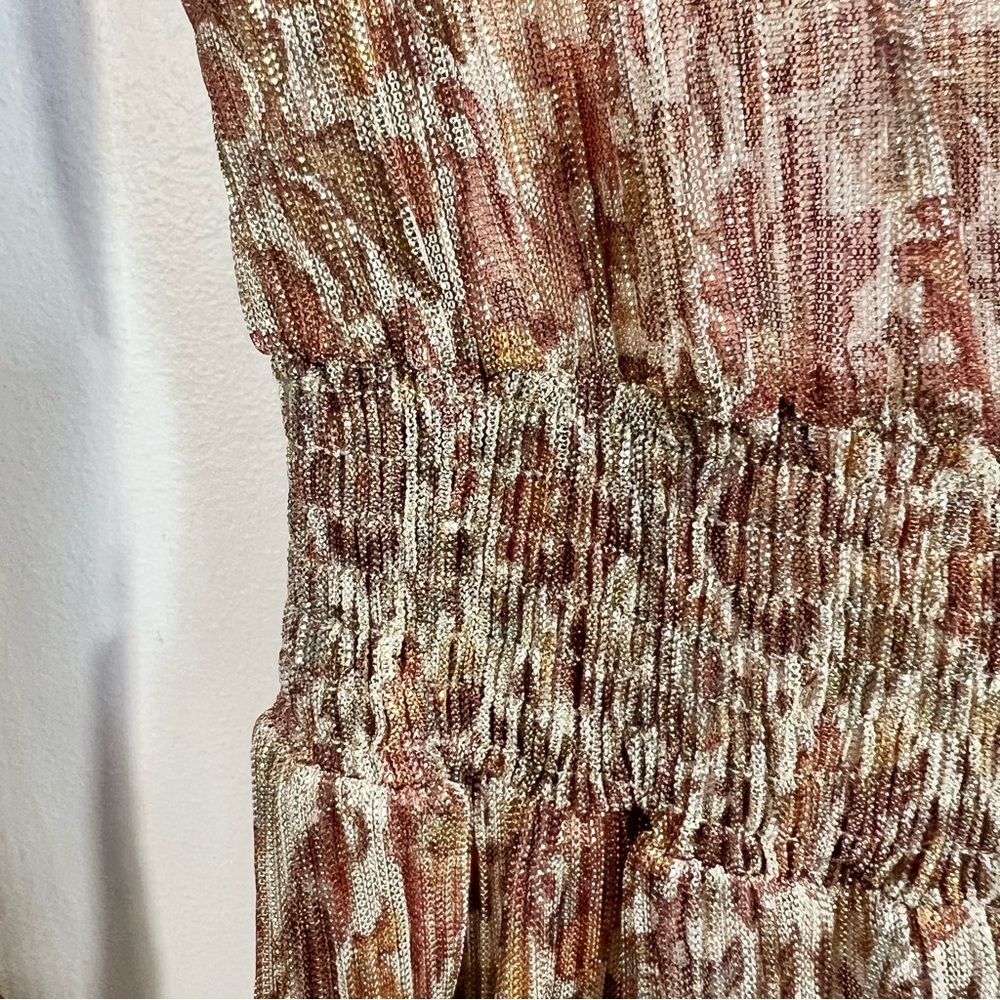 NWT Ted Baker London DEBBIX printed long sleeve sheer brown floral dress US 6 - Picture 10 of 17